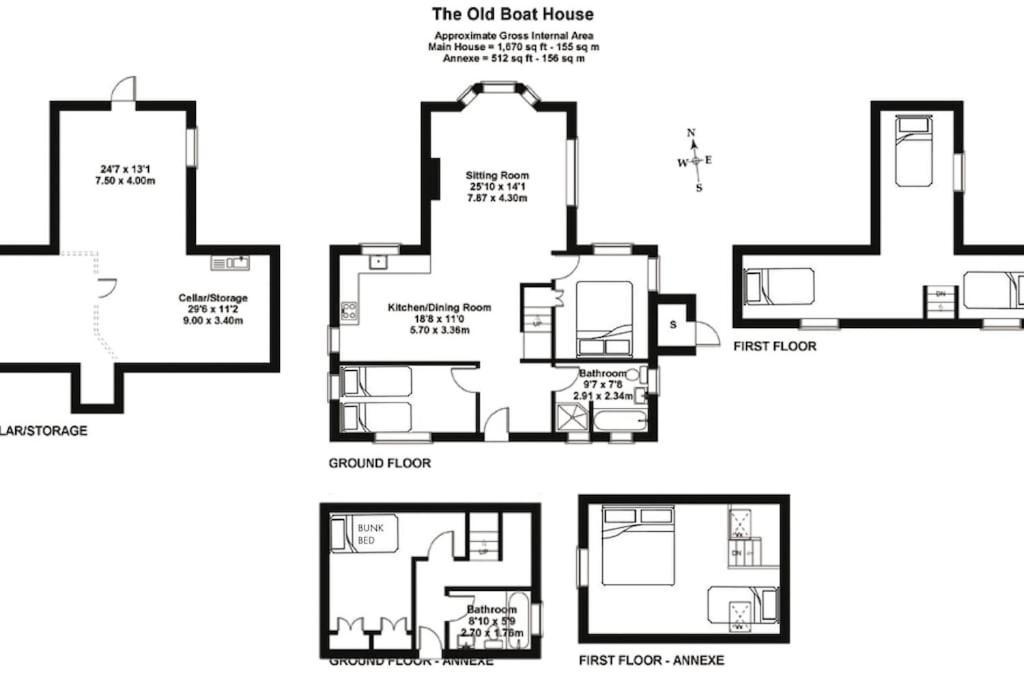 The Old Boat House, Seaview - Seafront Three Bedroom Cottage With Separate Two Bedroom Annexe Exterior foto